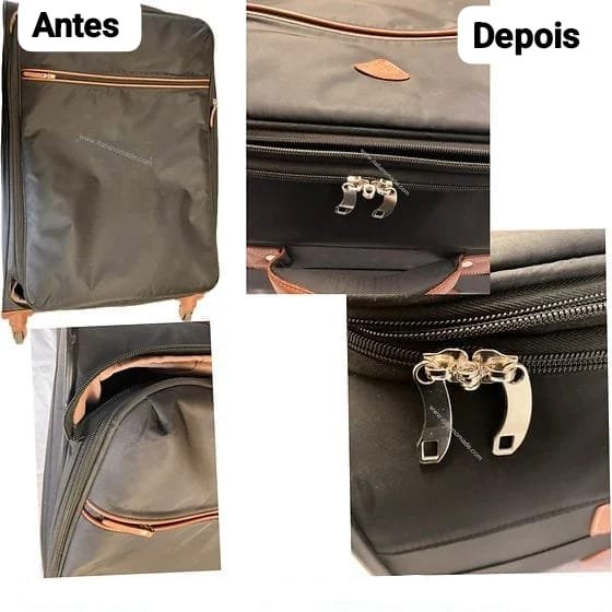 Conserto de zíper de bolsa